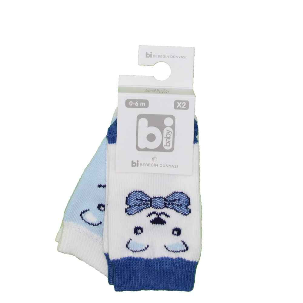 Bibaby Cool 2'li Bebek Çorabı 68168P Mavi