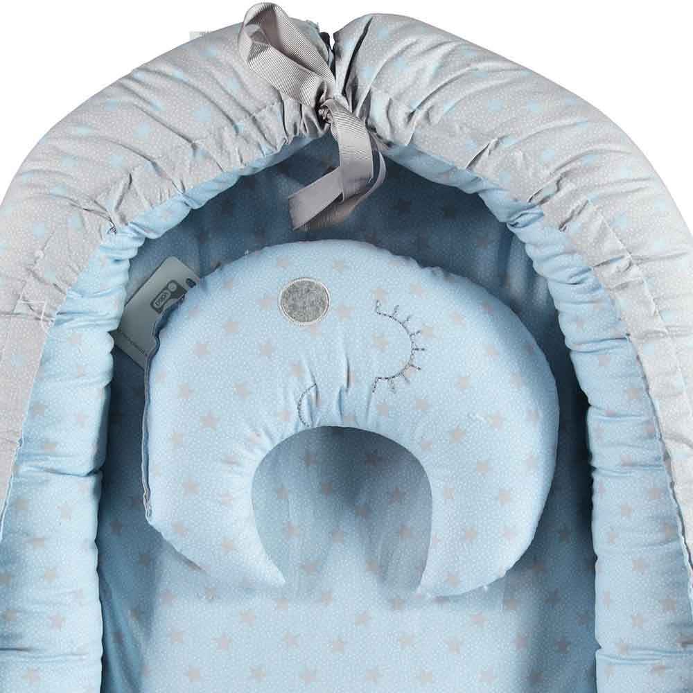 Bibaby Yıldızlı Baby Nest Bebek Yatağı Mavi