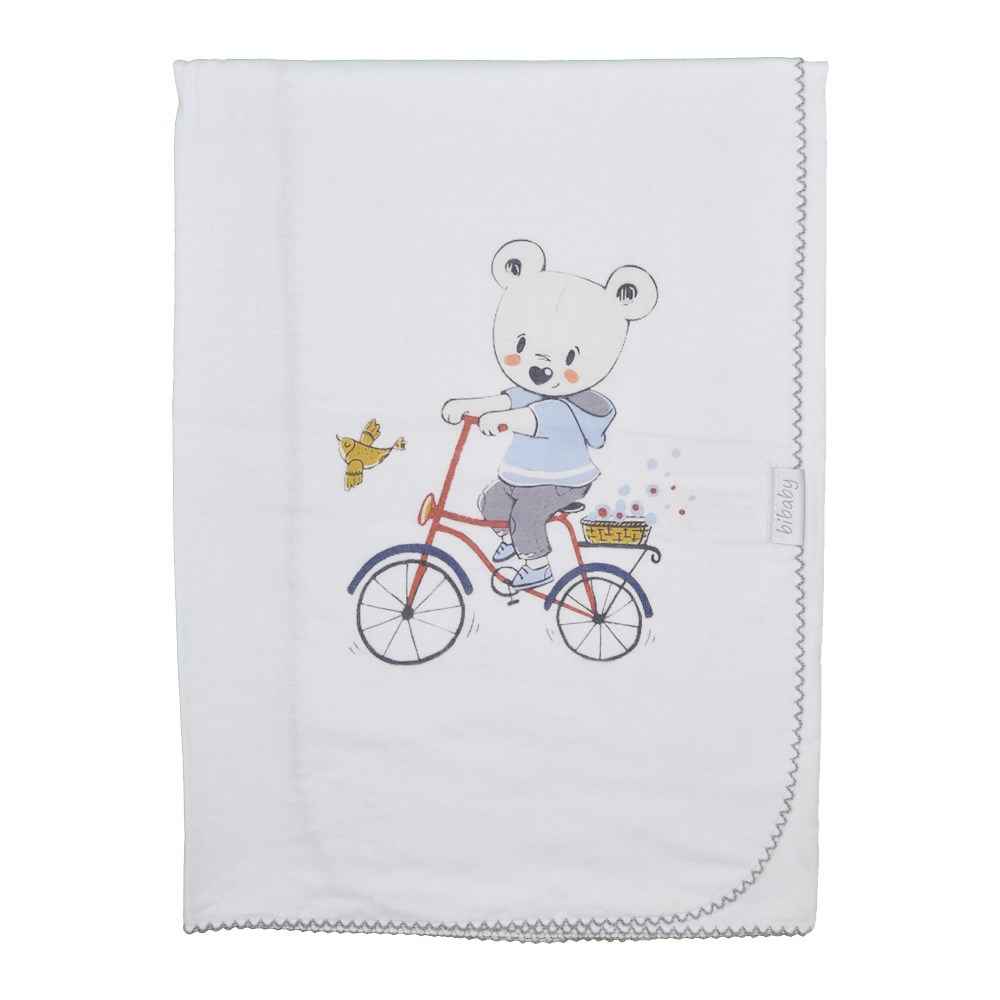 Bibaby Rider Mermerşahi Bebek Battaniyesi 64345 Beyaz