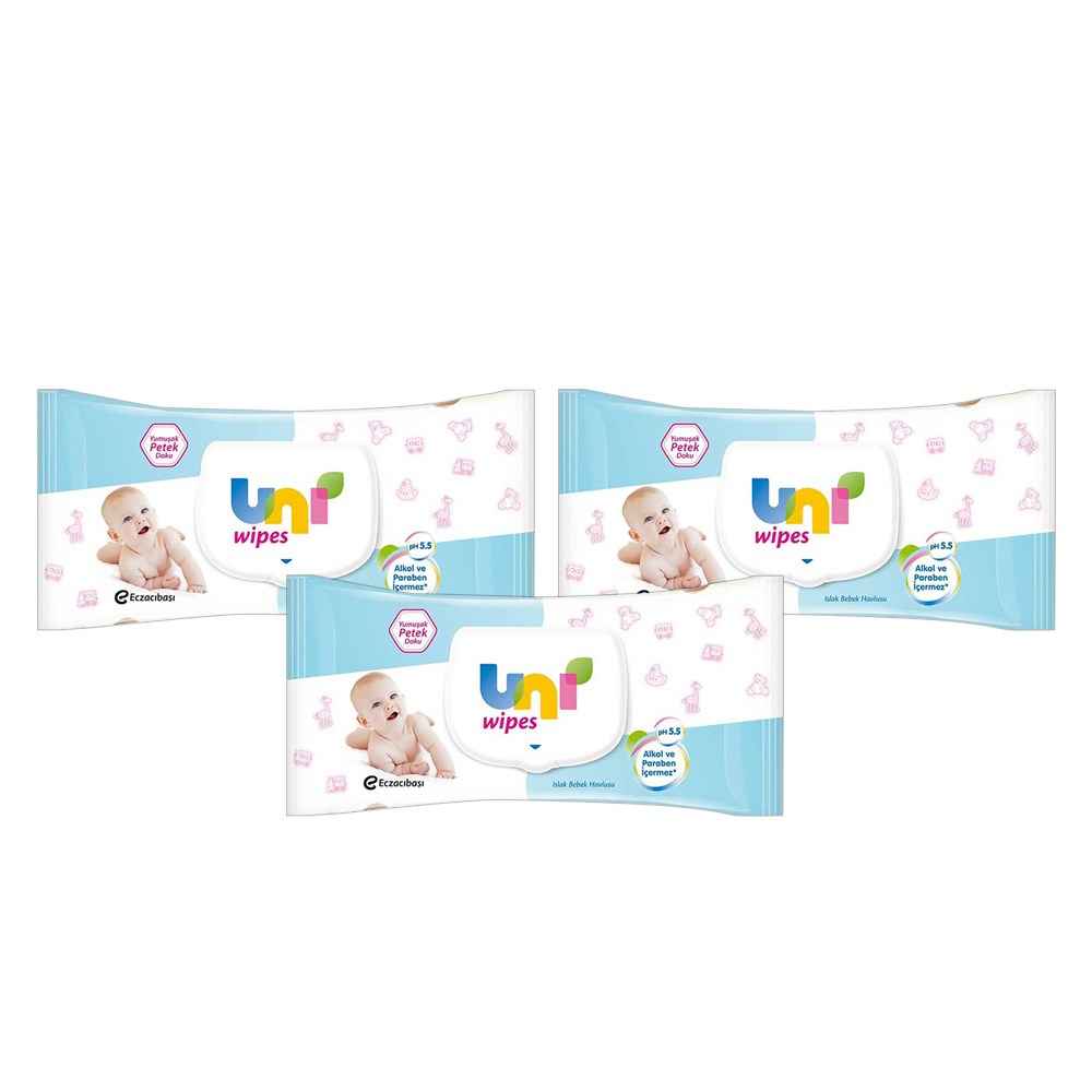 Uni Baby Wipes Islak Havlu Kampanyası 3x90 Adet 