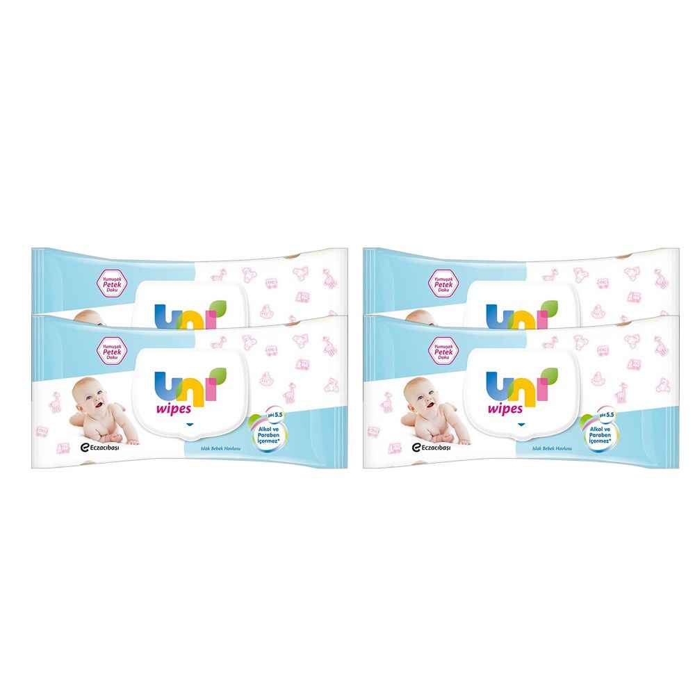 Uni Baby Wipes Islak Havlu Kampanyası 4x90 Adet 