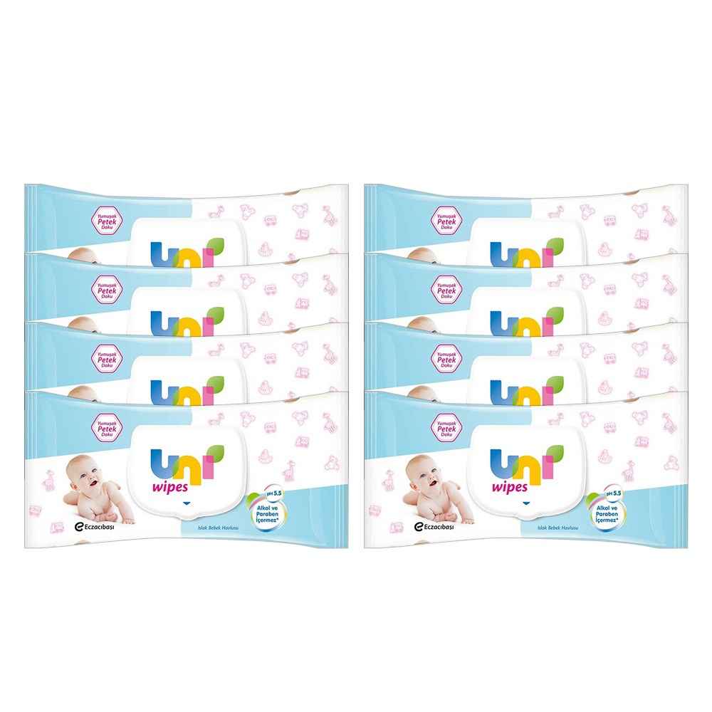 Uni Baby Wipes Islak Havlu Kampanyası 8x90 Adet 