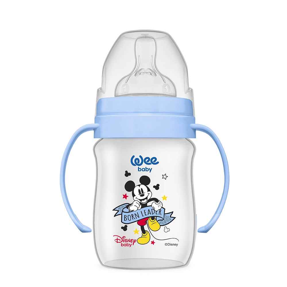 Wee Baby Disney Plus Kulplu Biberon 150 ml 177 Mavi