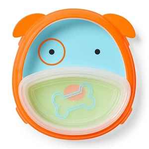 Skip Hop Zoo Saklama Kaplı Tabak Turuncu