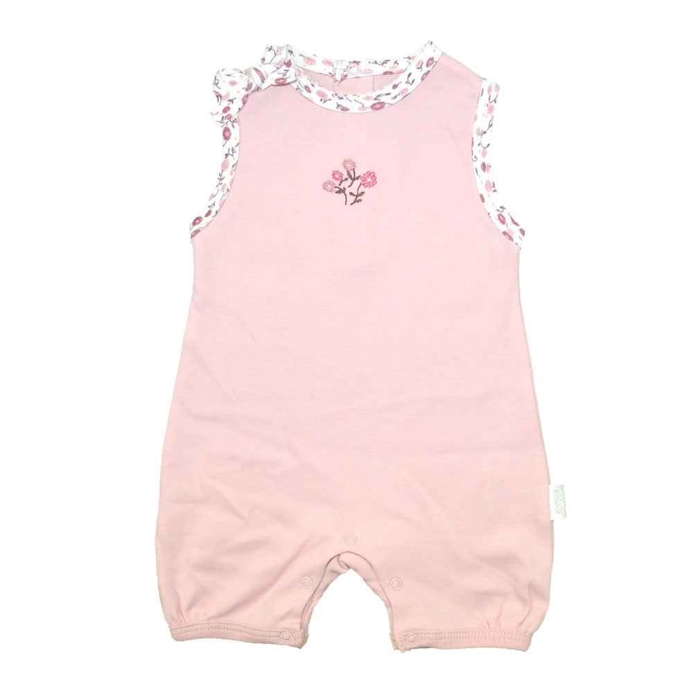 Andywawa Pink Flower Bebek Tulumu AC9521 Pembe