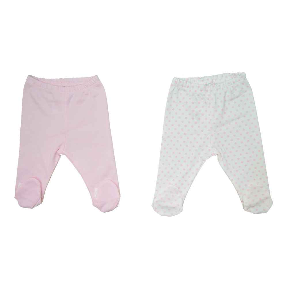 Andywawa Footed 2'li Bebek Pantolonu AC9599 Pembe