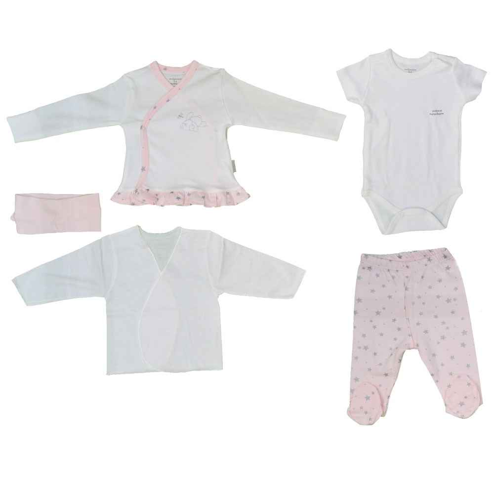 Andywawa Chic Girl 5'li Bebek Hastane Çıkış Seti AC9640 Pembe