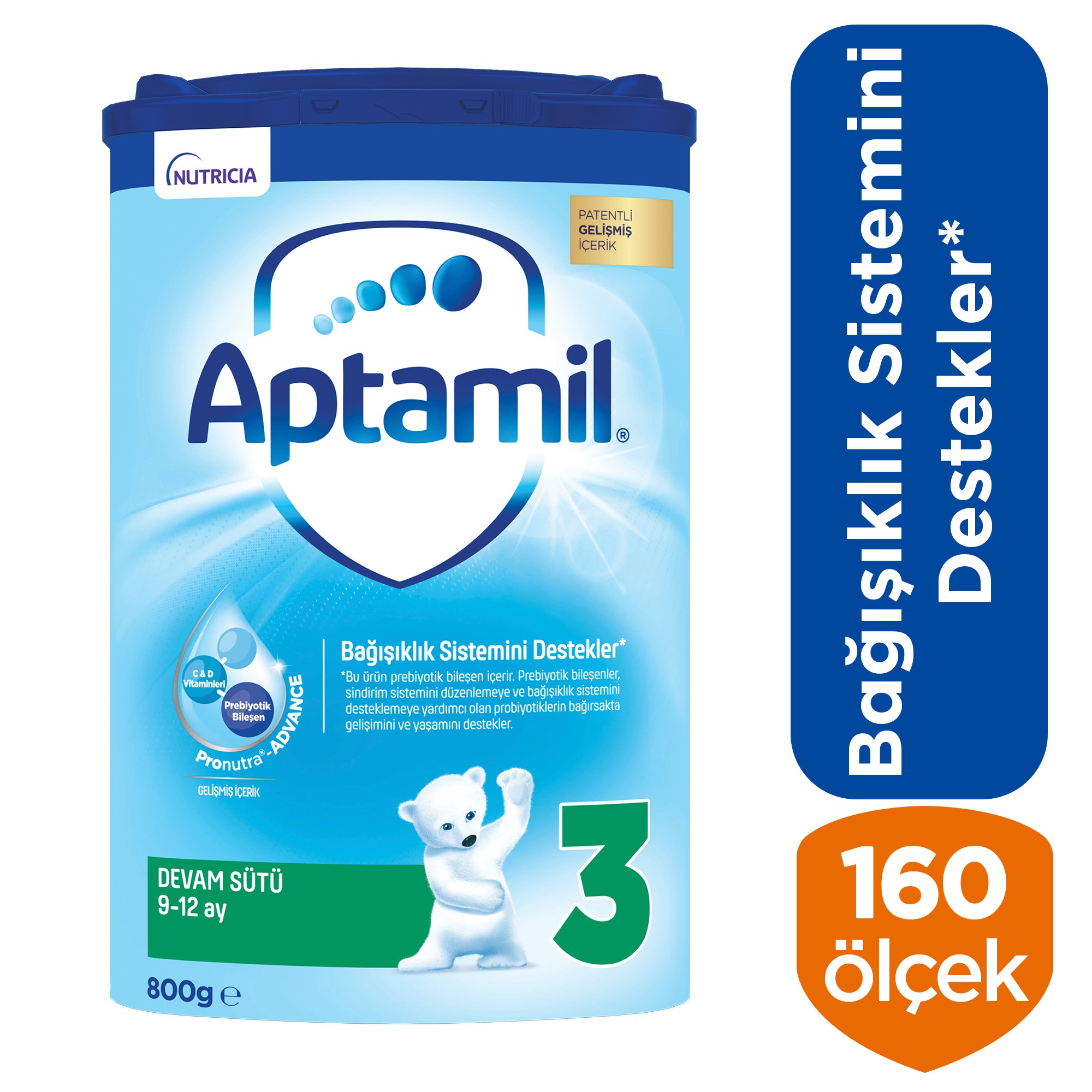 Aptamil 3 Devam Sütü 800 g 9-12 Ay Akıllı Kutu  