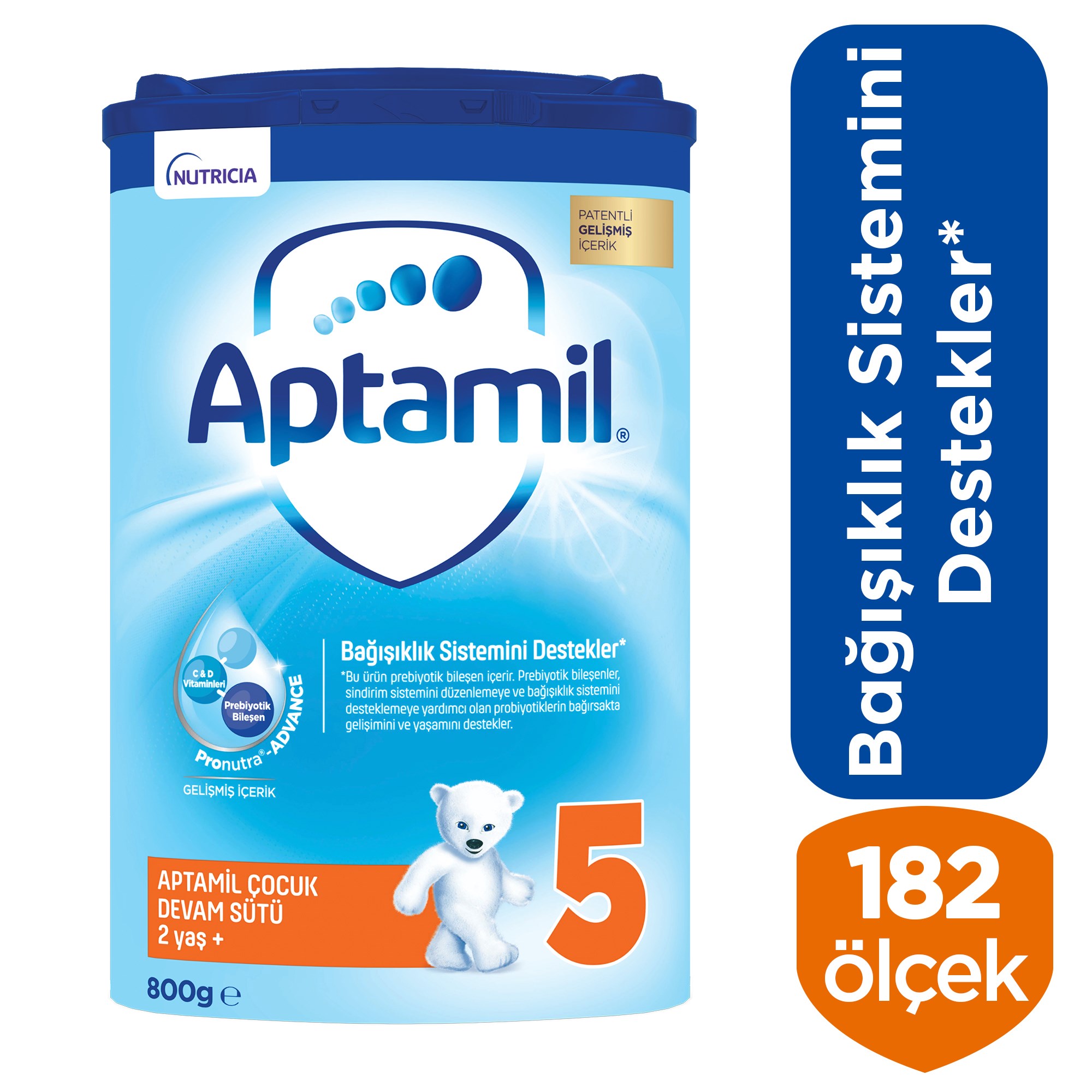 Aptamil 5 Çocuk Devam Sütü 800 g 2 Yaş+ Akıllı Kutu 