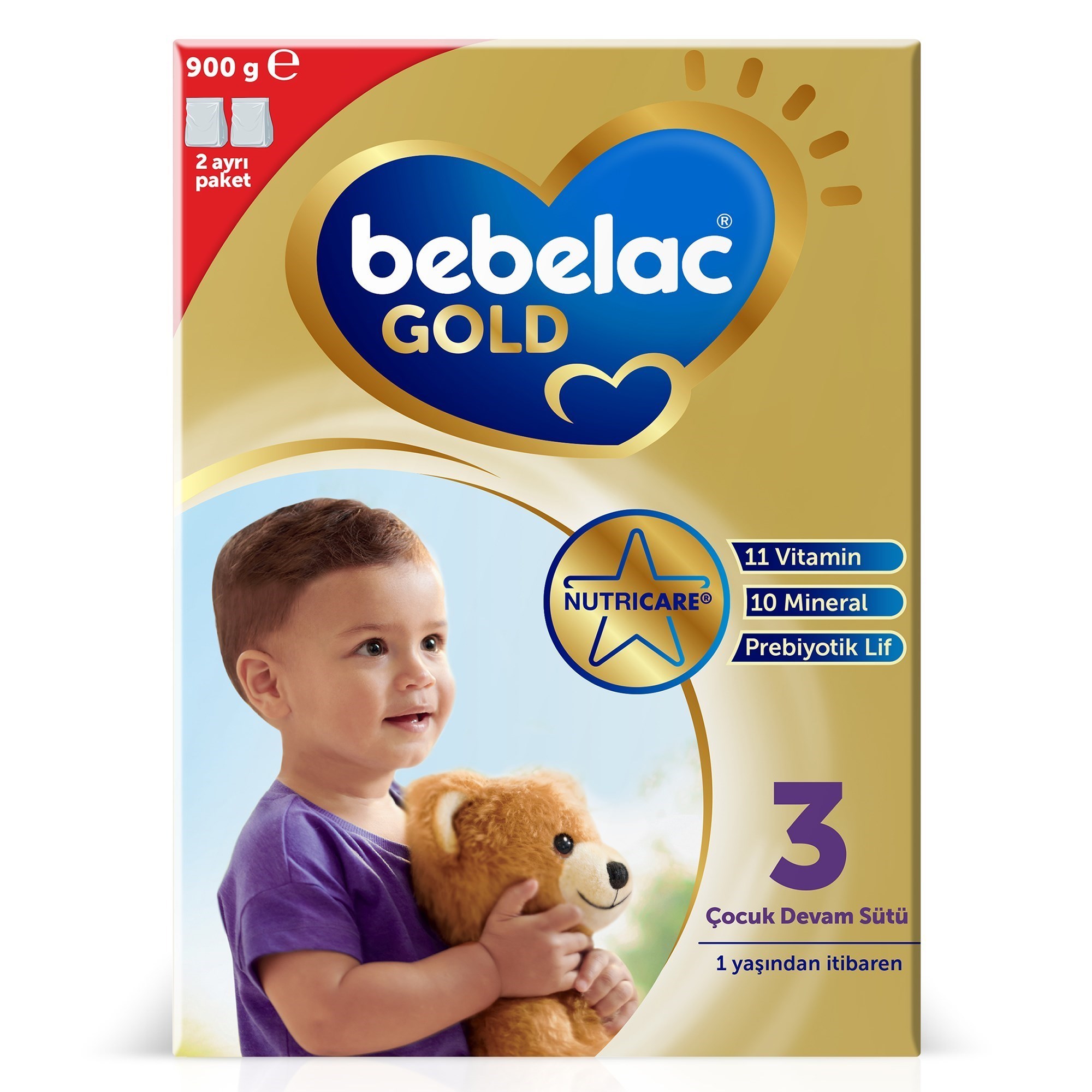 Bebelac Gold 3 Çocuk Devam Sütü 900 g 1 Yaş+ 