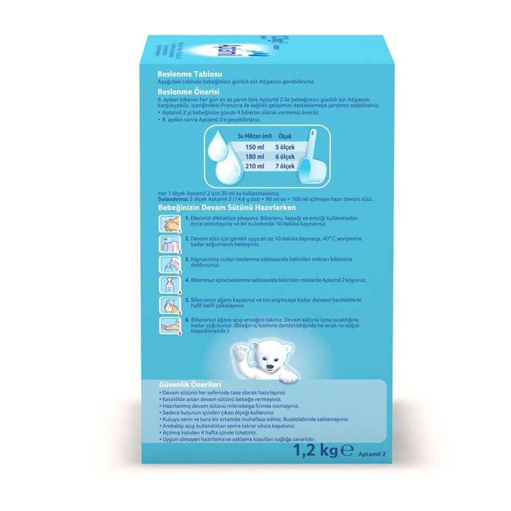 Aptamil 2 Bebek Sütü 1200 gr 