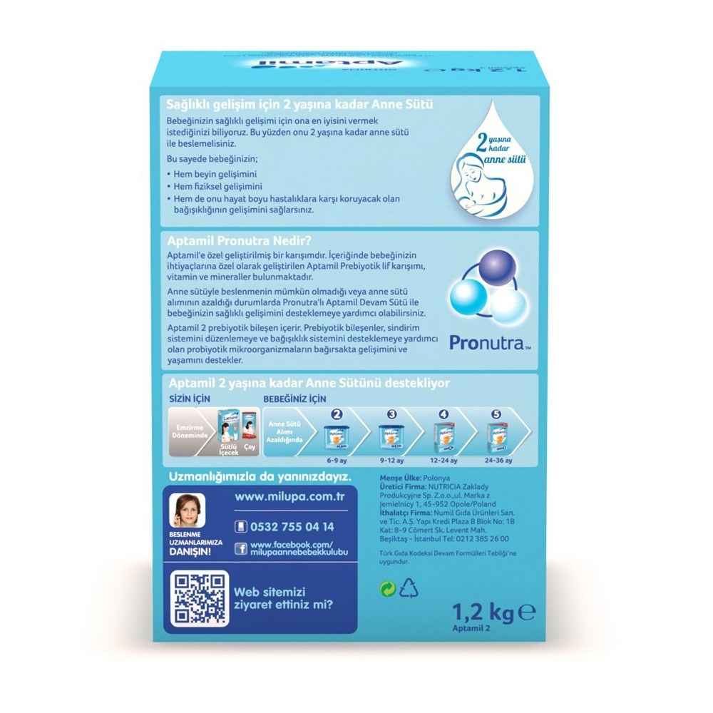 Aptamil 2 Bebek Sütü 1200 gr 