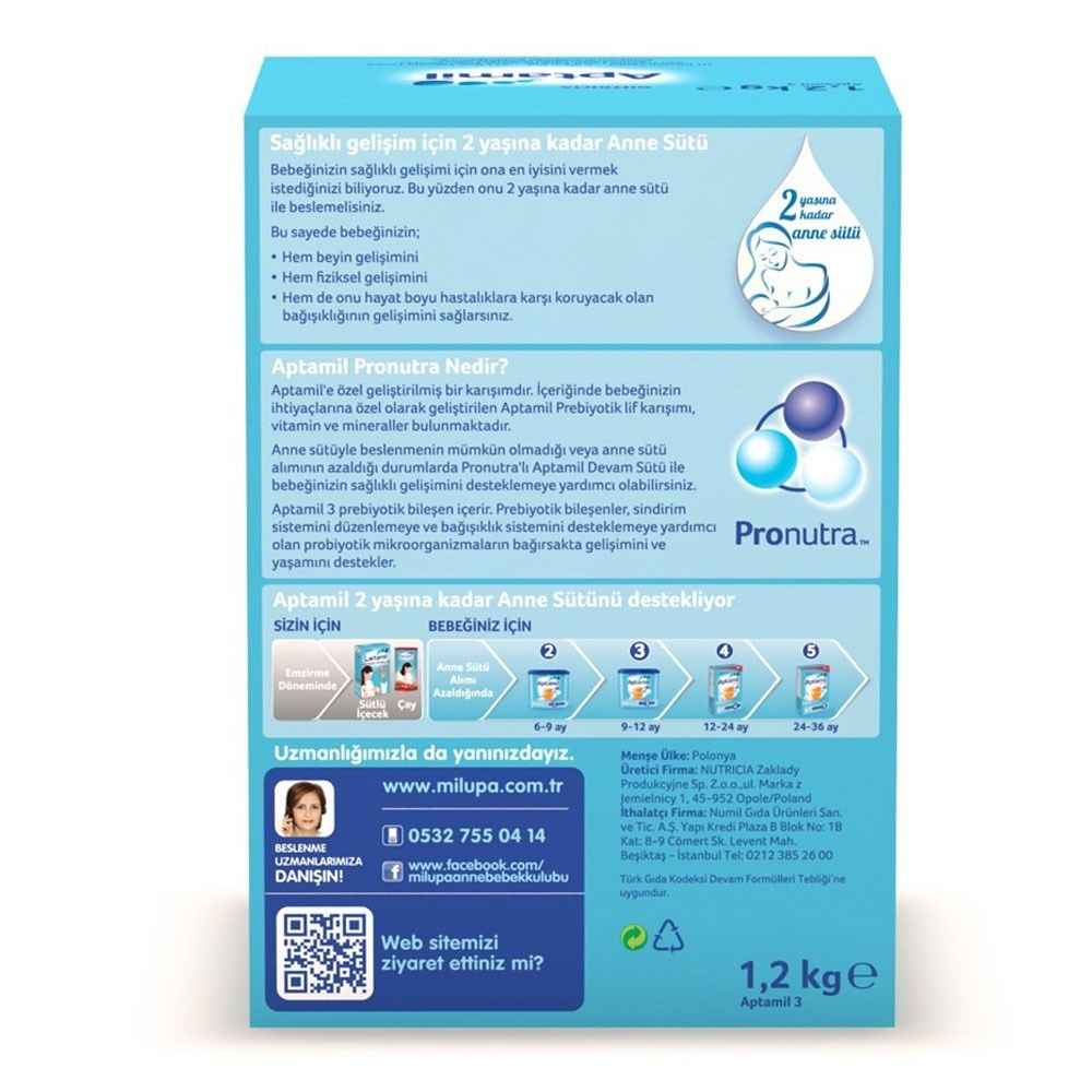 Aptamil 3 Bebek Sütü 1200 gr 