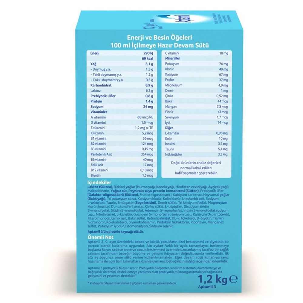 Aptamil 3 Bebek Sütü 1200 gr 
