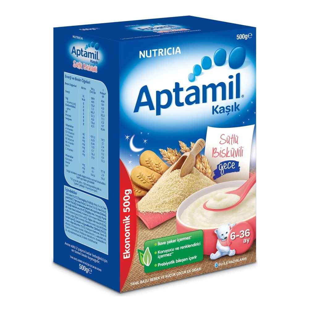 Aptamil Sütlü Bisküvili Kaşık Maması Eko Paket 500 gr 
