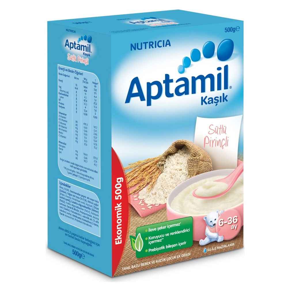 Aptamil Sütlü Pirinçli Kaşık Maması Eko Paket 500 gr 