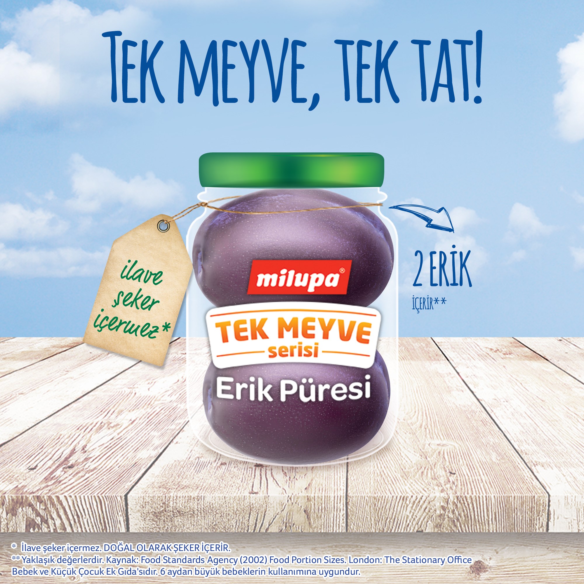 Milupa Erik Püresi 125 g 6+ Ay 