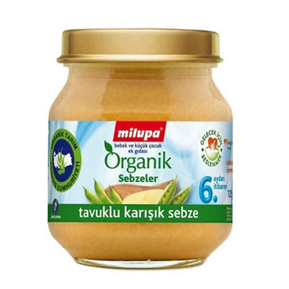 Milupa Tavuklu Karışık Sebzeler Kavanoz Maması 125 gr 
