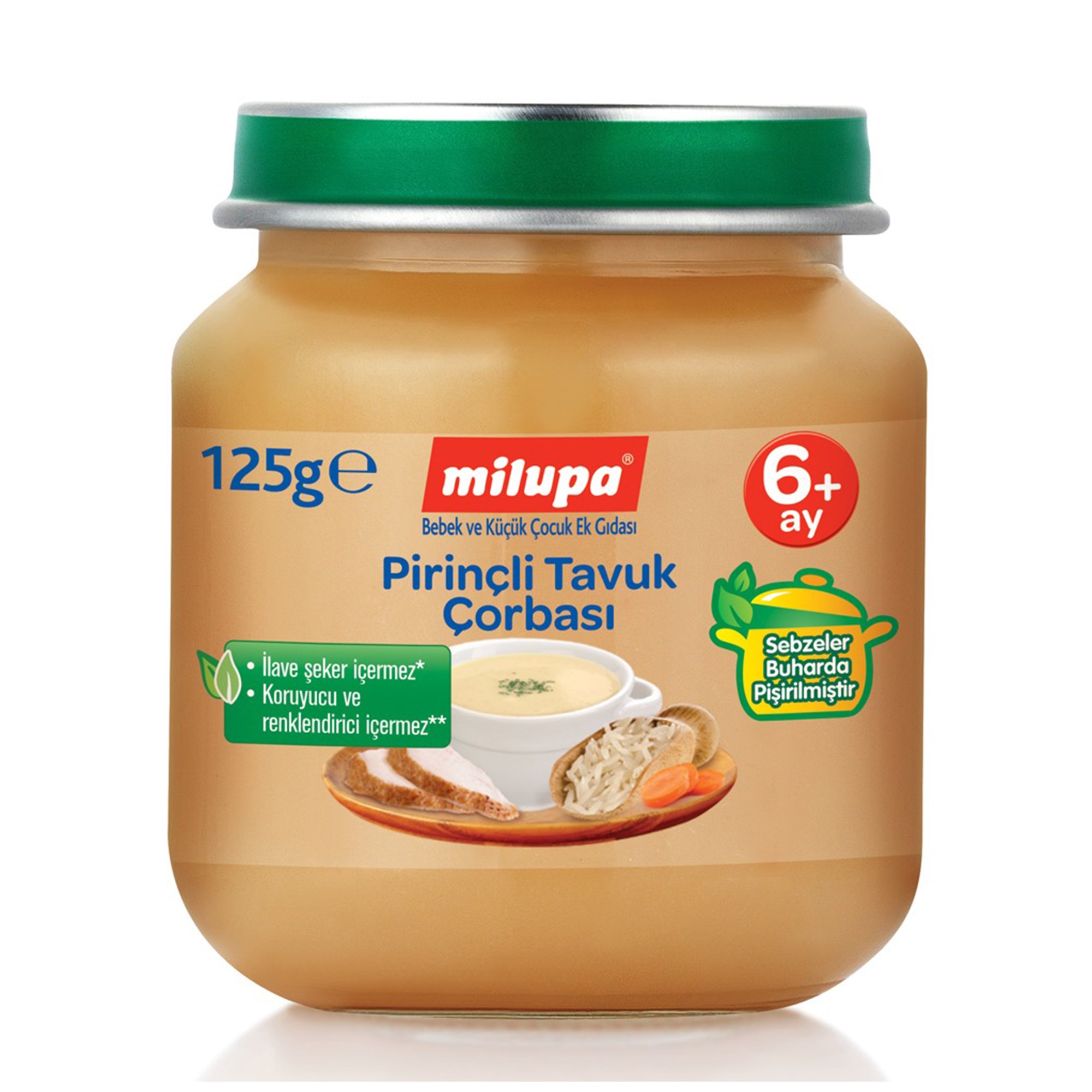 Milupa Pirinçli Tavuk Çorbası Kavanoz 125 g 6+ Ay 