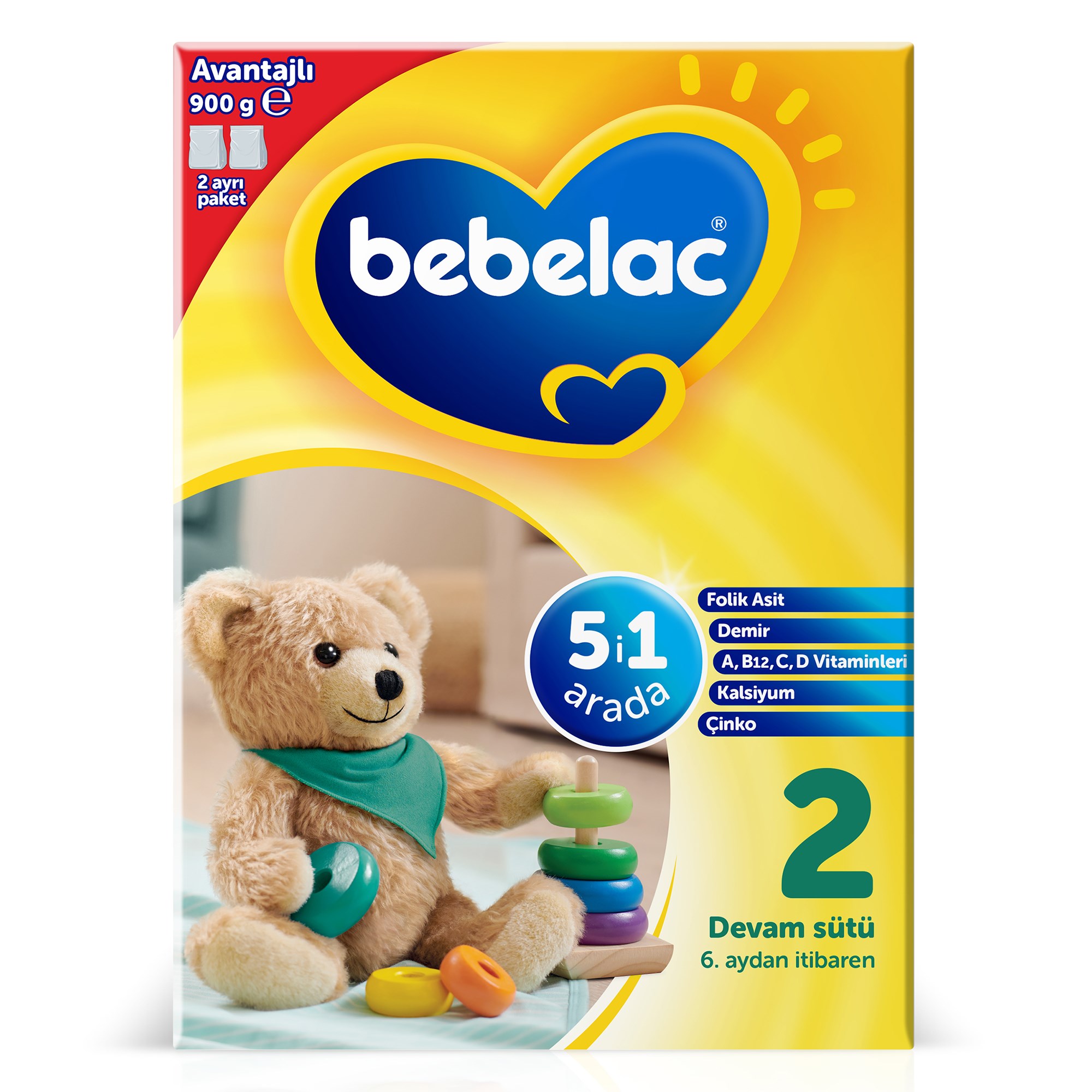 Bebelac 2 Devam Sütü 900 g 6-9 Ay 