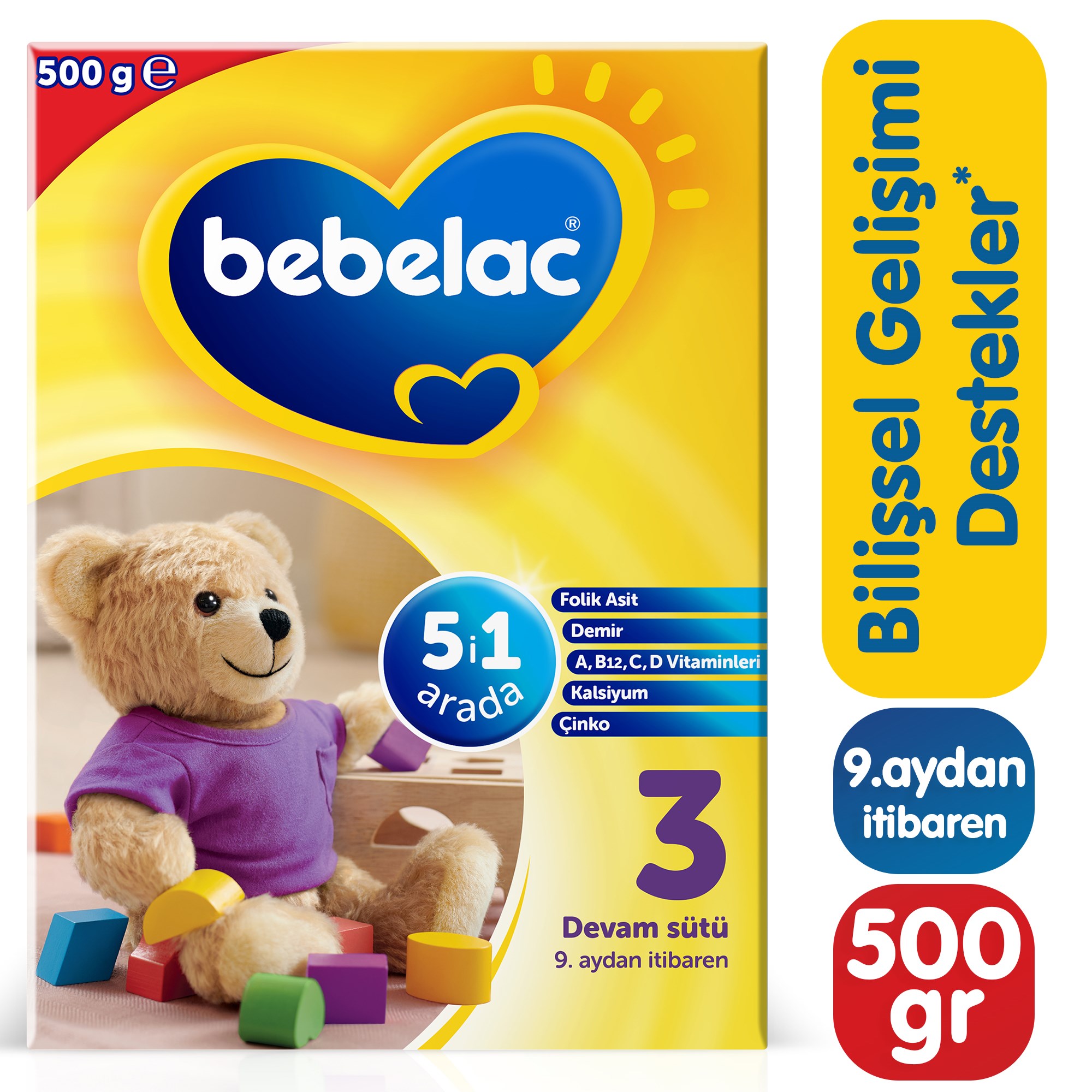 Bebelac 3 Devam Sütü 500 g 9-12 Ay 