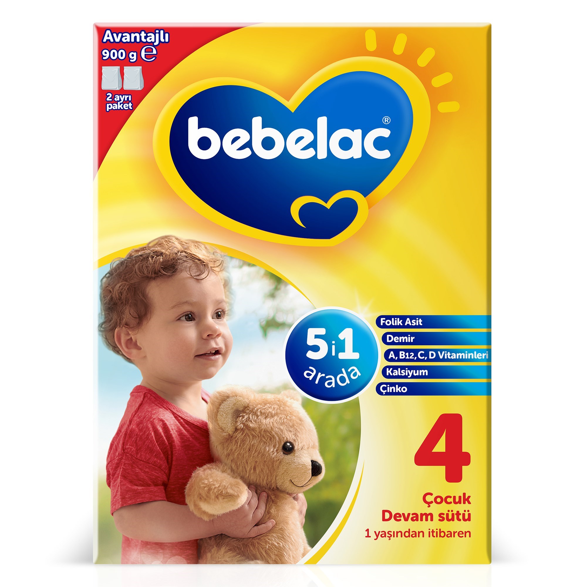 Bebelac 4 Çocuk Devam Sütü 900 g 1 Yaş+ 