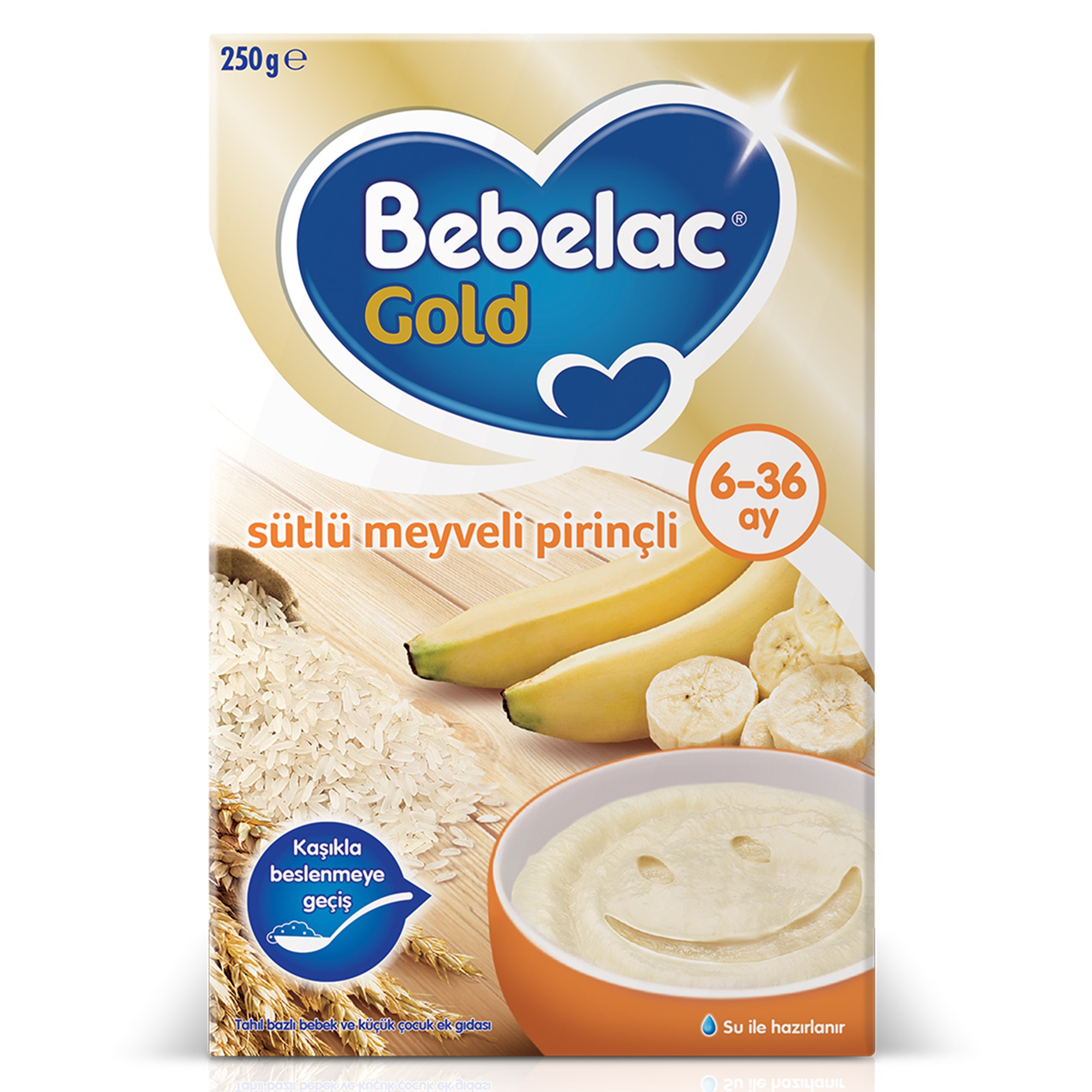 Bebelac Gold Sütlü Meyveli Pirinçli Kaşık Maması 250 g 