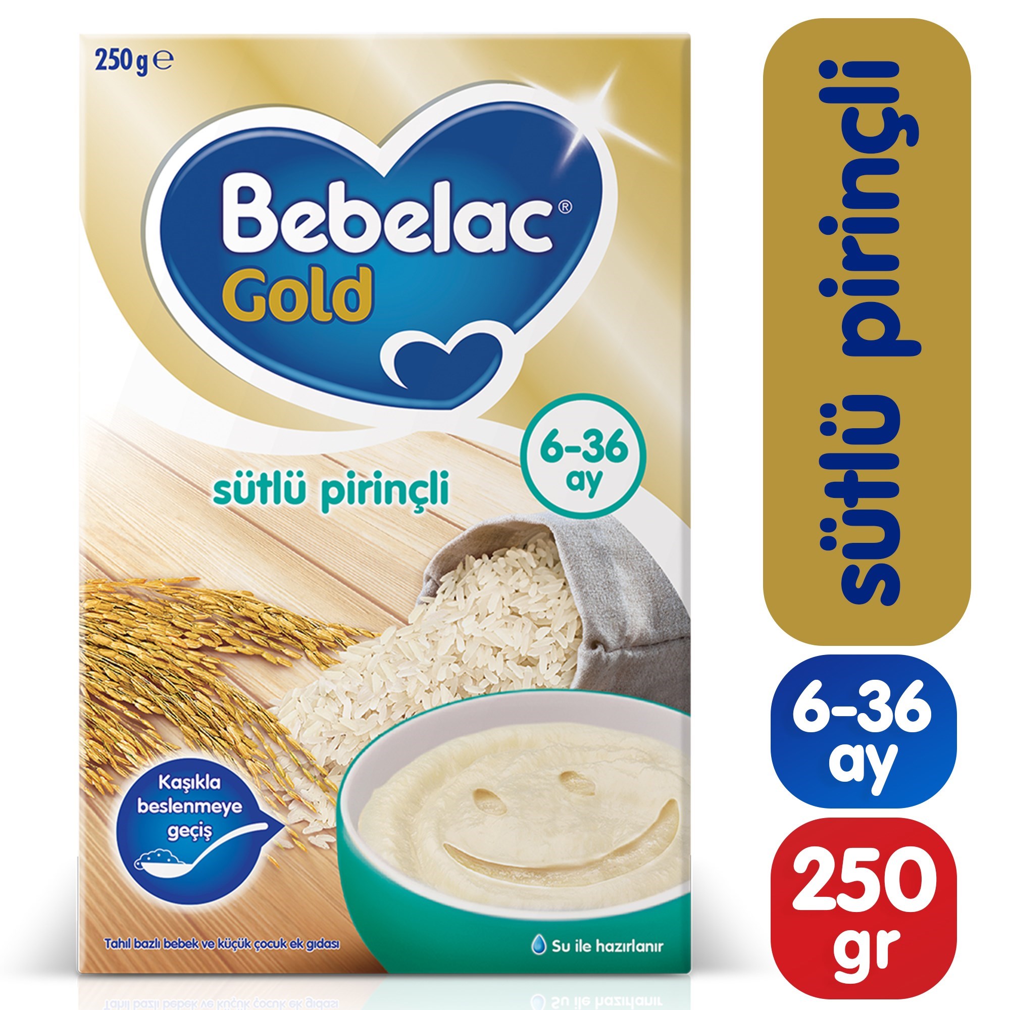 Bebelac Gold Sütlü Pirinçli Kaşık Maması 250 g 6-36 Ay 