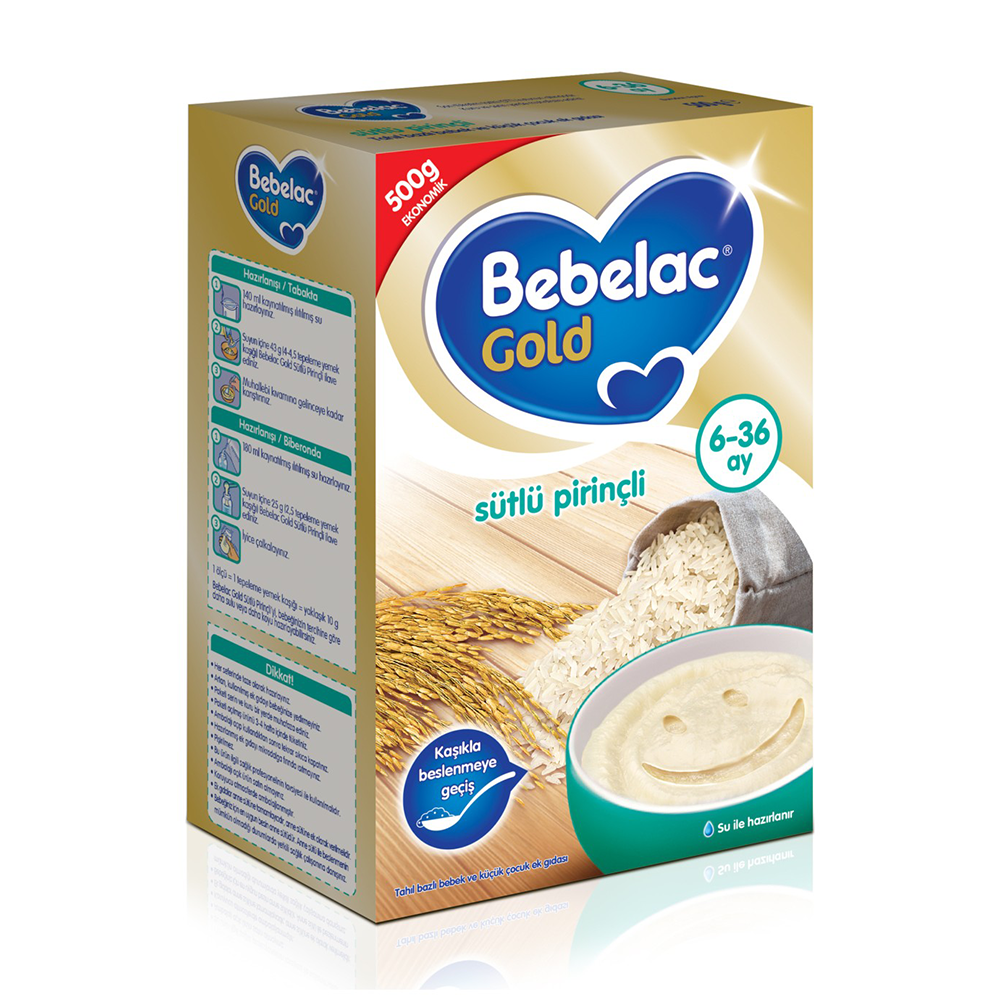 Bebelac Gold Sütlü Pirinçli Tahıl Bazlı Kaşık Maması 500 gr 