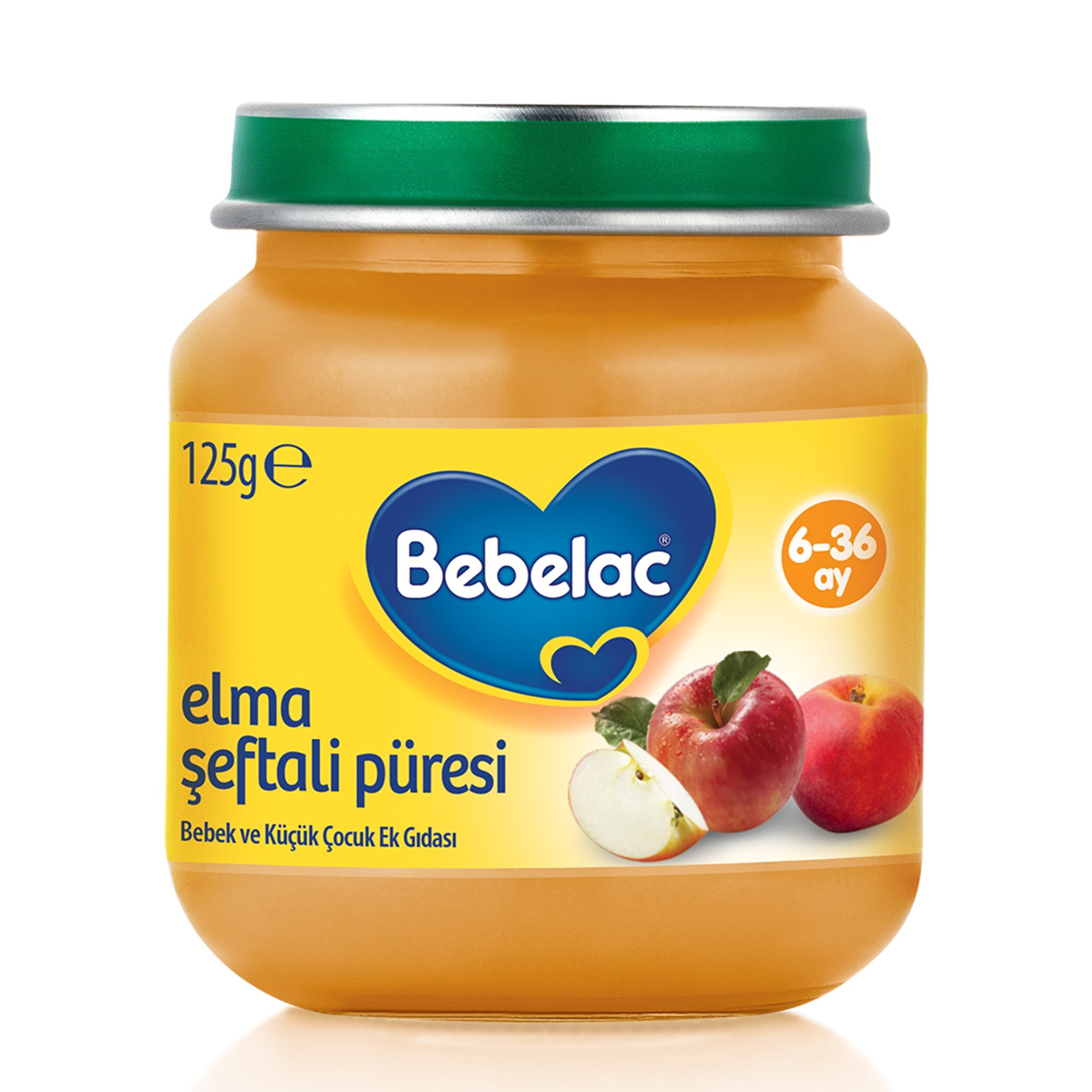 Bebelac Elma Şeftali Püresi 125 g 6+ Ay 