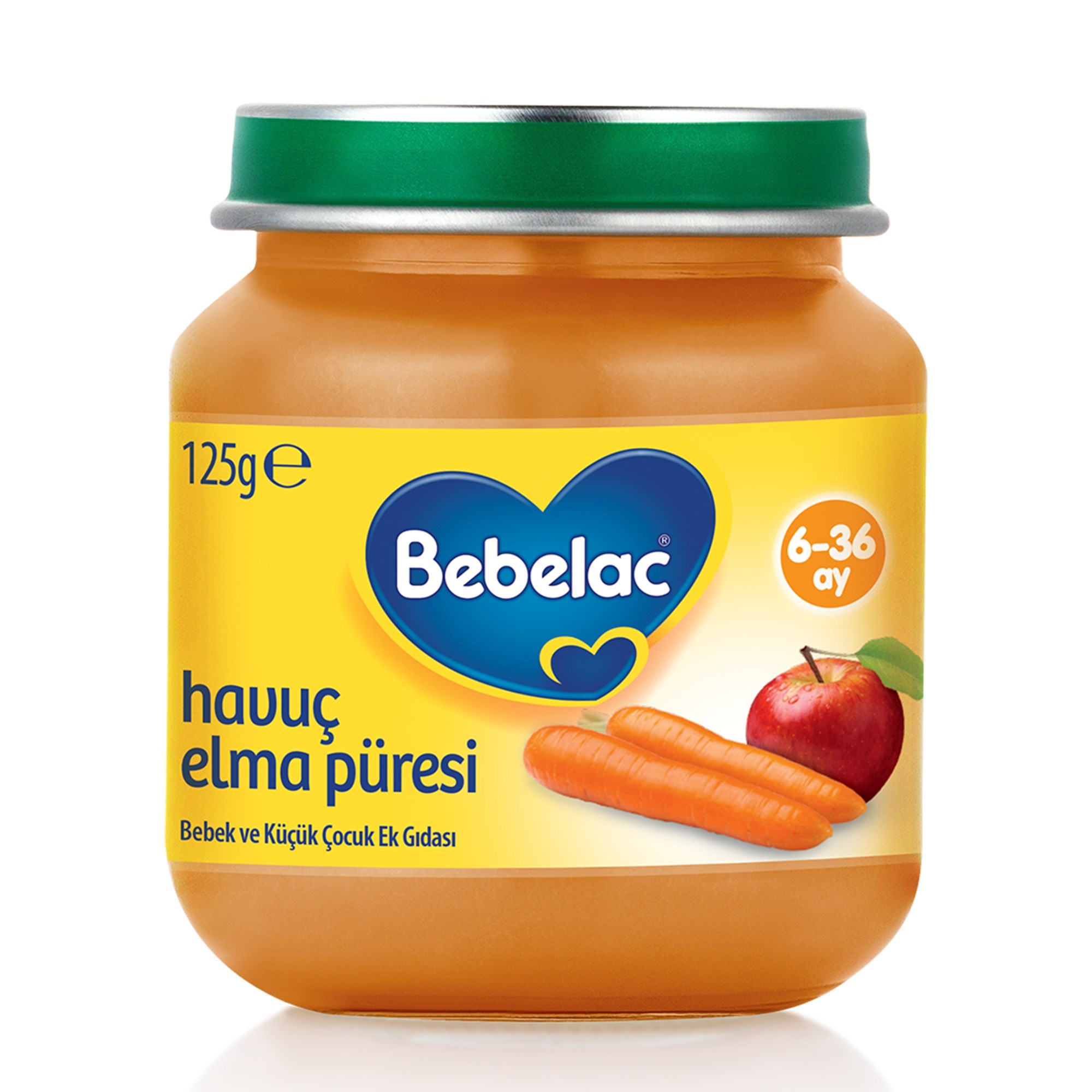 Bebelac Havuç Elma Püresi 125 g 6+ Ay 