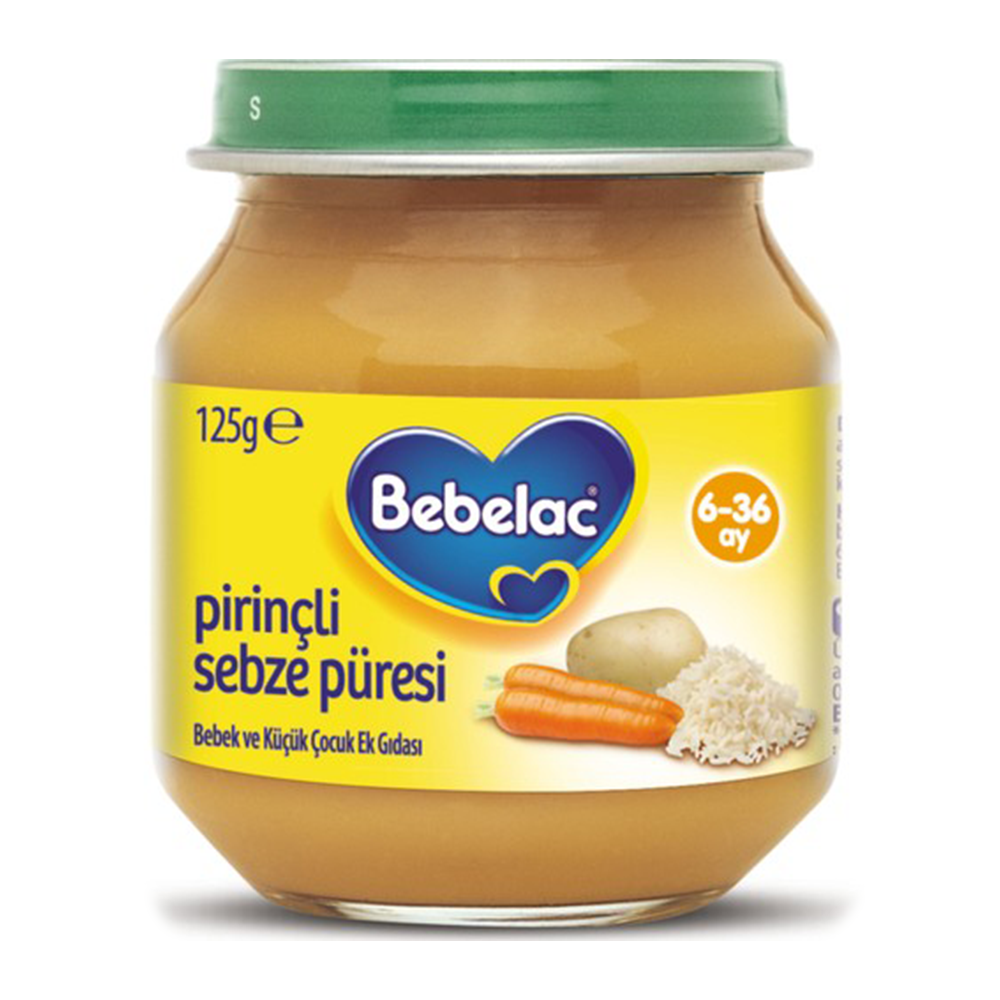 Bebelac Pirinçli Sebze Püreli Kavanoz Maması 125 gr 