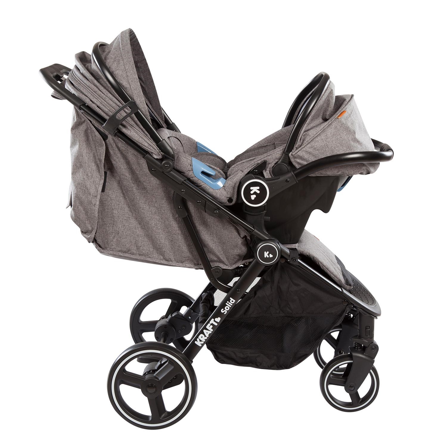 Kraft Solid Travel Bebek Arabası Black