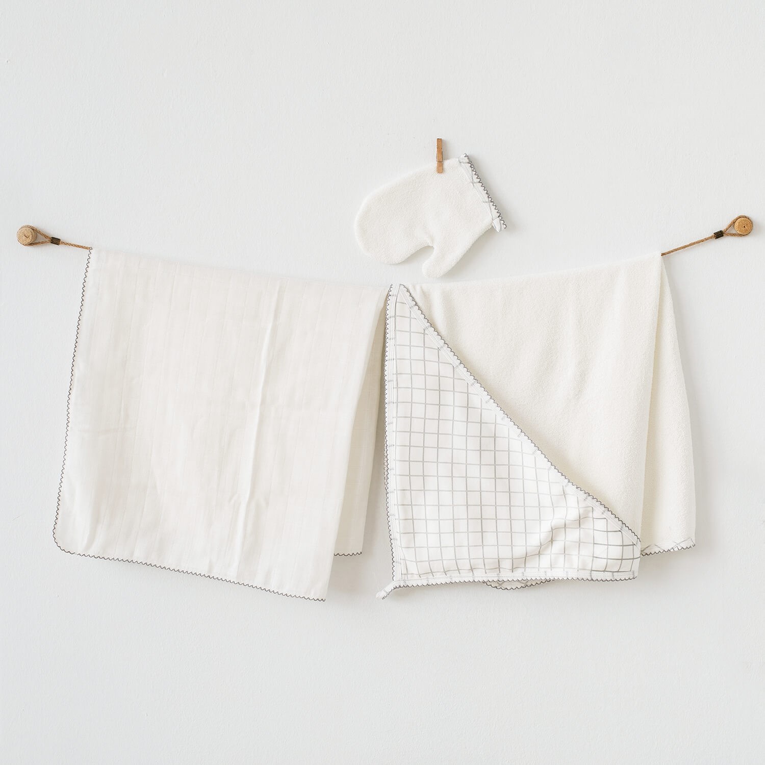 Andywawa Animal Nature Towel 3'lü Havlu Seti AC9628 Grey