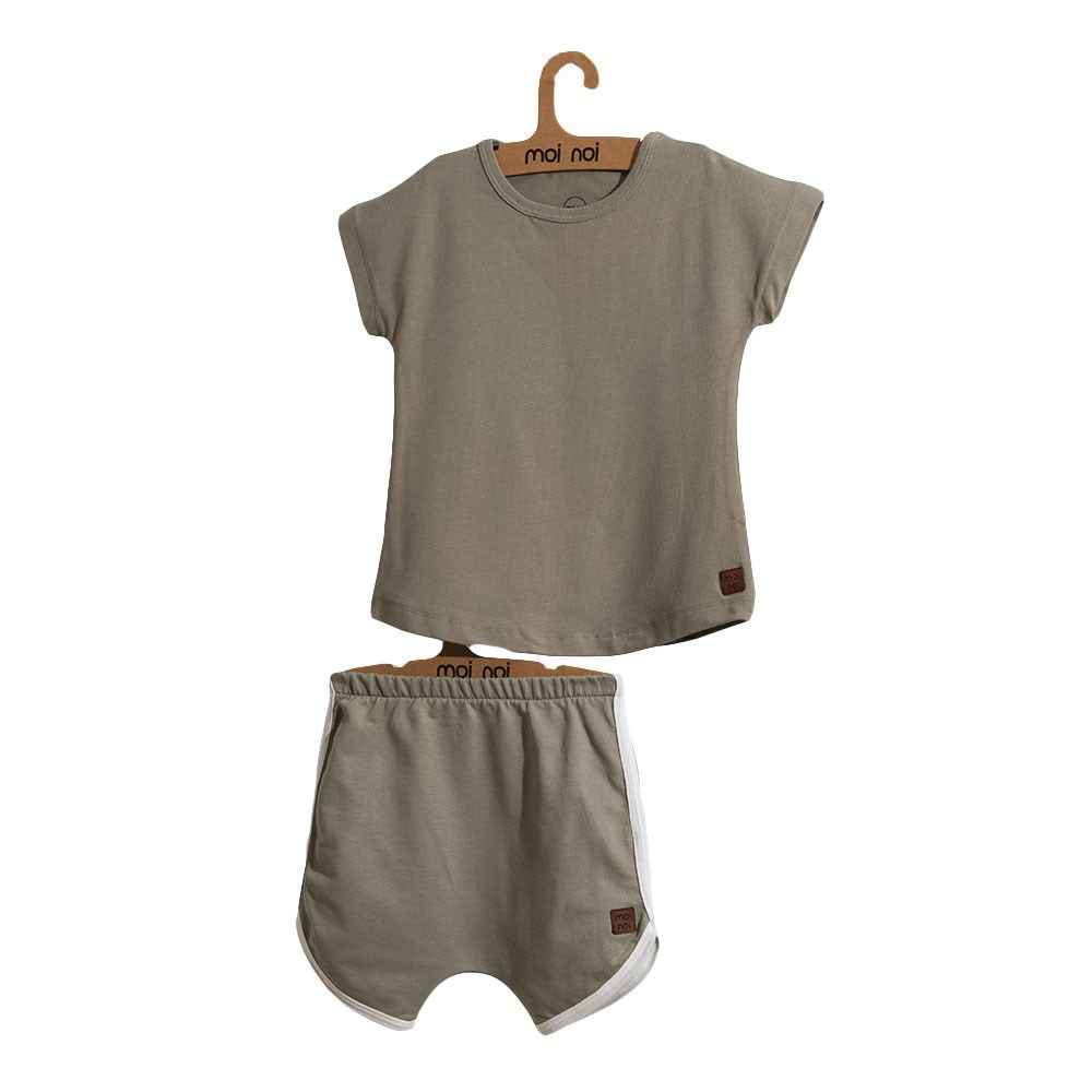 Moi Noi Did Bebe Tshirt Şort Takım 4033-41 Haki