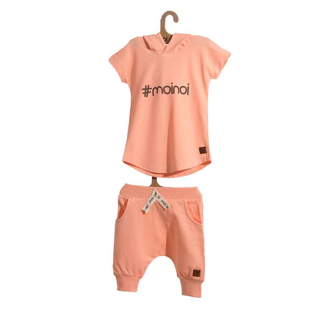 Moi Noi Bebe Tshirt Şort Takım 4036-28 Somon
