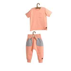 Moi Noi Cepli Bebe Tshirt Takım 4048-30 Somon