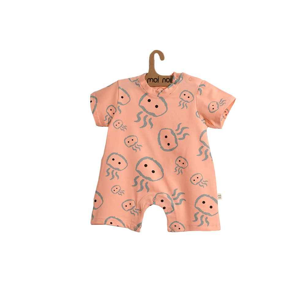 Moi Noi Şort Bebek Tulum 06004 Gri-Pembe
