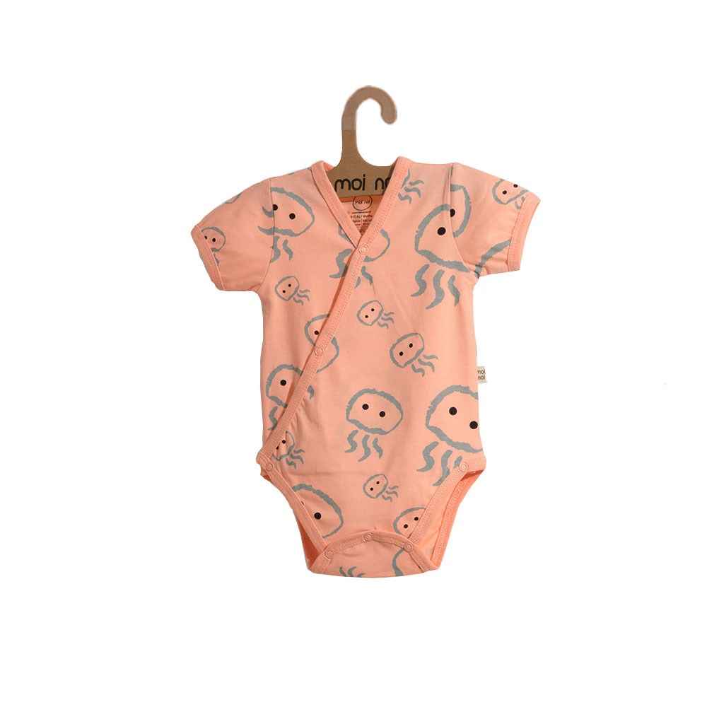 Moi Noi Kruvaze Bebek Body 06005 Gri-Pembe