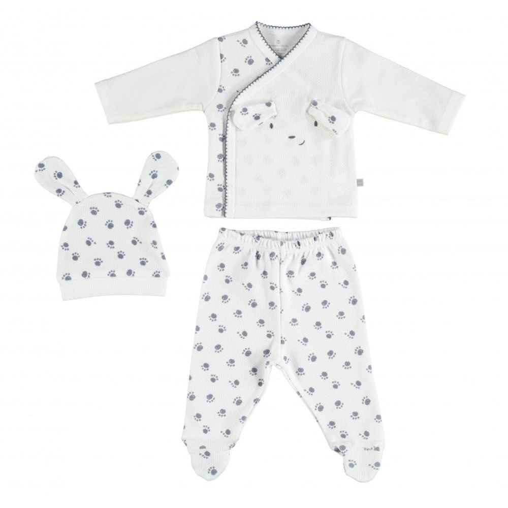Bibaby Cute Paws 3'lü Bebek Zıbın 73123 Ekru