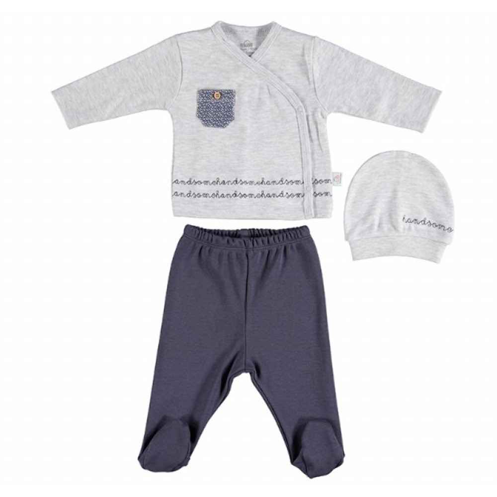 Bibaby Bimini Handsome Bebek Alt Üst Takımı 73136 Gri