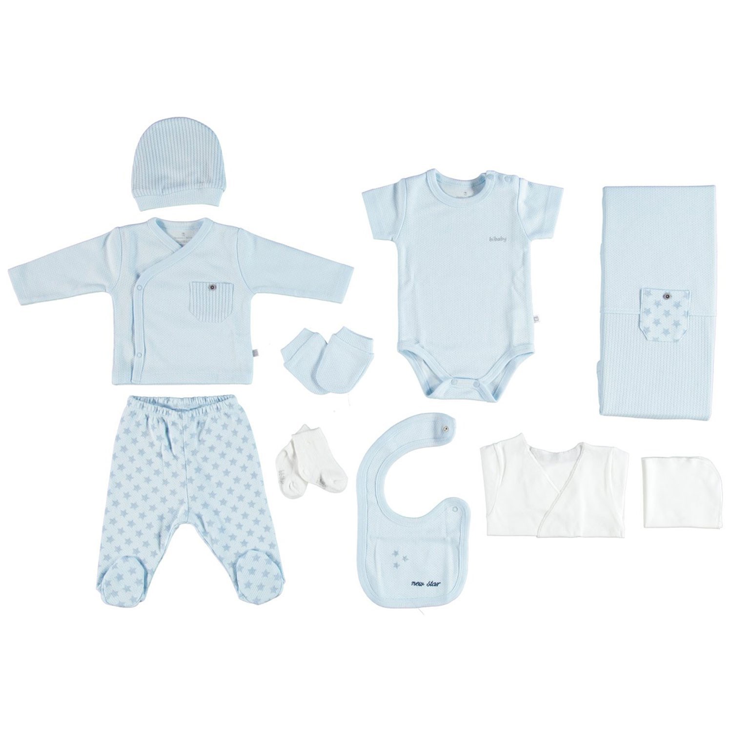 Bibaby New Star 10'lu Hastane Çıkış Seti 63118 Mavi