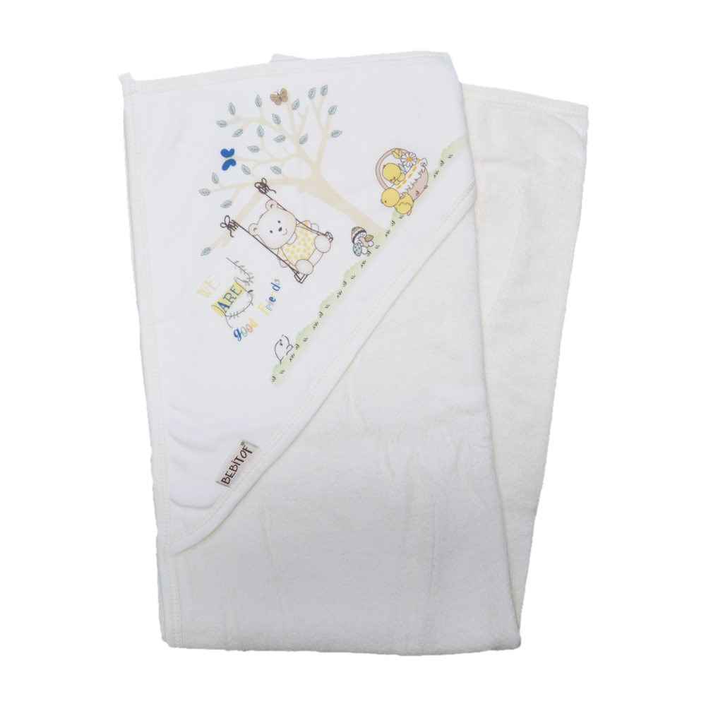 Bebitof Salıncak Nakışlı Bebek Havlusu 3242 Sarı