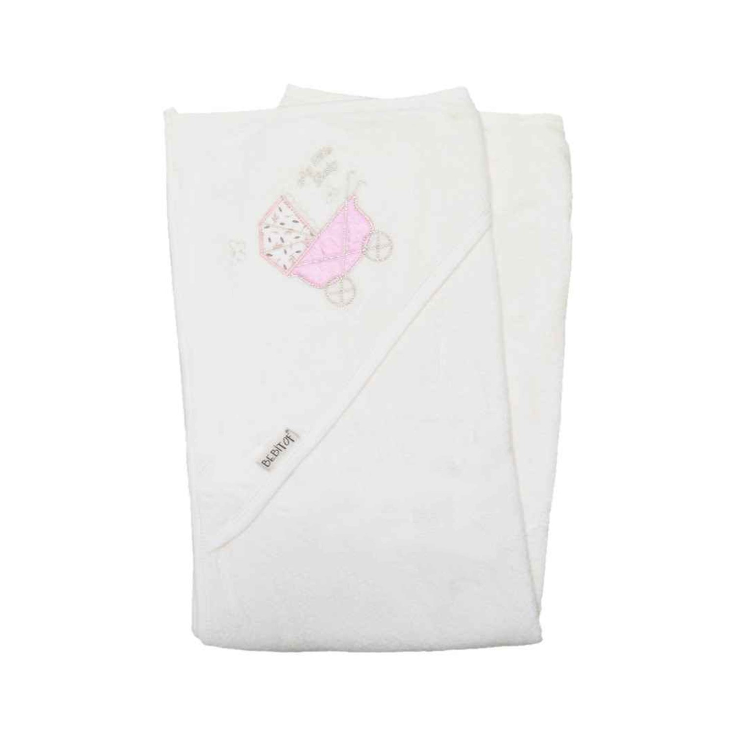 Bebitof Beşik Nakışlı Bebek Havlusu 3224 Pembe