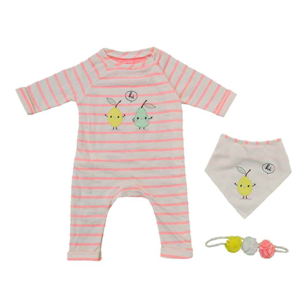İdil Baby Bebek Tulum Takım 12138 Çizgili