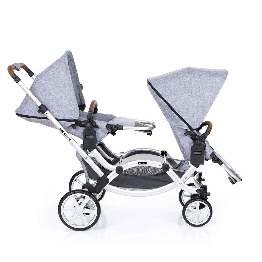 Abc Design Zoom İkiz Bebek Arabası Graphite Grey