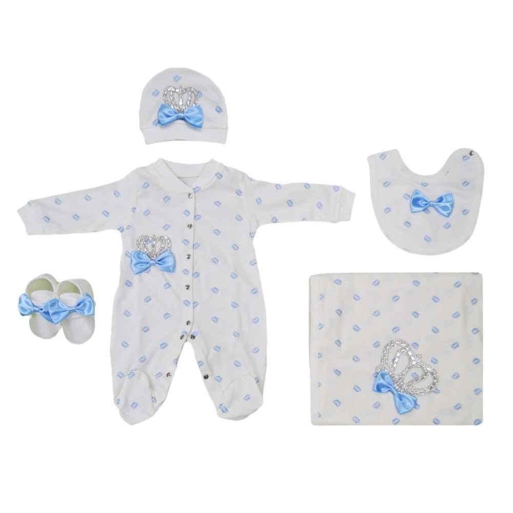 Eda Baby 5'li Hastane Çıkış Seti Mavi