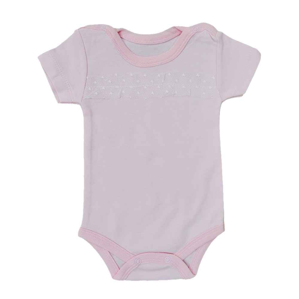 Eda Baby Kısa Kollu Bebek Body 1423 Pembe