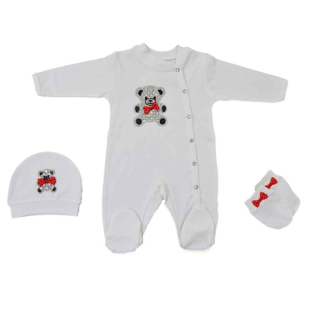 Eda Baby Bebek Tulum Seti 1218  Kırmızı