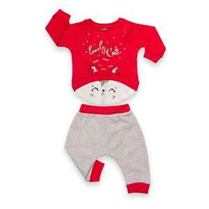Babycool Lovely Cat 2li Bebek Takımı 44287 Kırmızı